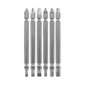 Juego De Puntas Dobles Industrial Steel, 1/4“, 6 Pzas. Ph, Pz, Plana