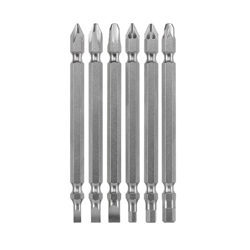 Juego De Puntas Dobles Industrial Steel, 1/4“, 6 Pzas. Ph, Pz, Plana