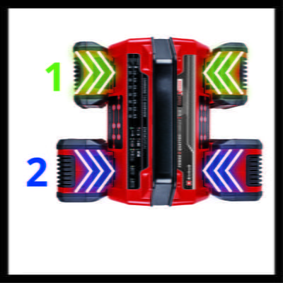 Cargador para 4 Baterías de 18v Einhell