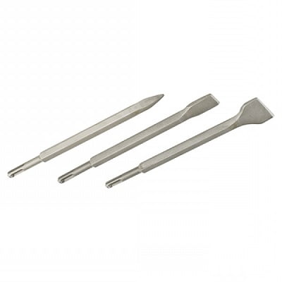 Juego De 3 Cinceles Sds X 250 Mm(1 Punta, 1 Cincel Y 1 Cincel Pala Ancha)