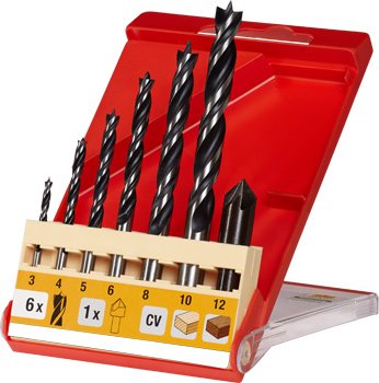 Set Mechas Para Madera Doble Espiral 7 Piezas