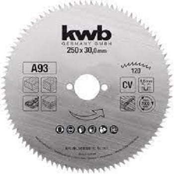 Diámetro 250 Mm /Diámetro Interno 30Mm/ Espesor 1,6 Mm / Numero De Dientes 120