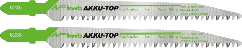 2 Hojas De Sierra De Calar, Madera, Dentado Cónico, Akku Top Corte Fino Largo 116Mm.