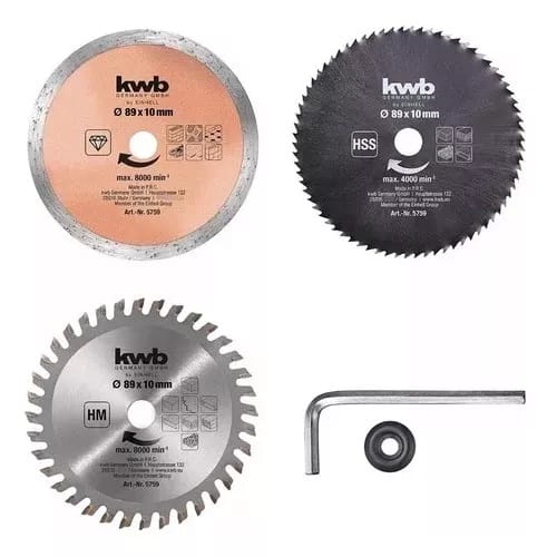 Accesorios Para Mini Sierra 89 X 10Mm Juego Discos De Corte Ø89