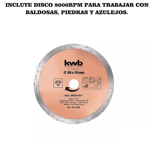 Accesorios Para Mini Sierra 89 X 10Mm Juego Discos De Corte Ø89