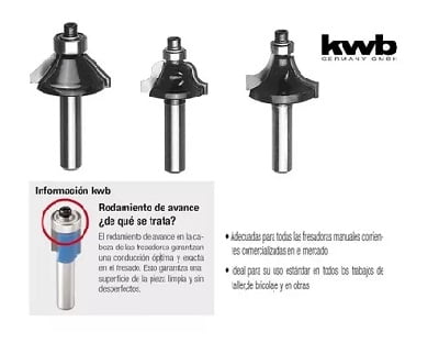 Fresas Para Fresadora 1/4 (6,35) 3 Unidades Molduras Fresas Para Fresadora 1/4 (6,35) 3 Unidades Molduras