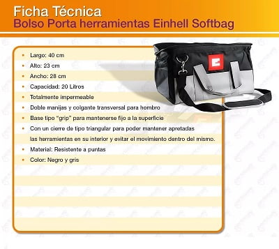Bolso Para Herramientas Soft Bag 28X40Cm - 20 Lts. Bolso Para Herramientas Soft Bag 28X40Cm - 20 Lts.