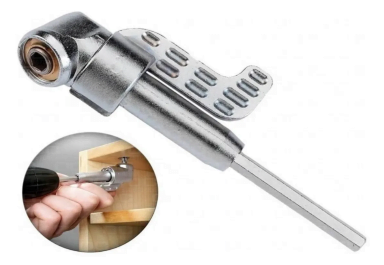 Adaptador Para Taladro Atornillador 1/4 Angular a 90º Adaptador Para Taladro Atornillador 1/4 Angular a 90º