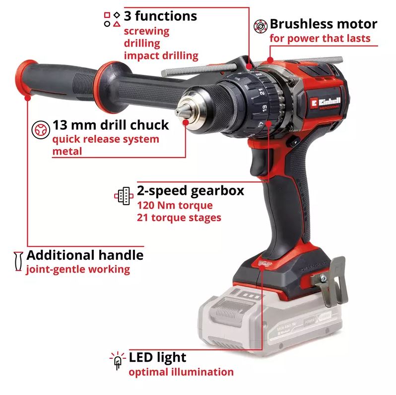 Taladro Percutor Inalámbrico TP-CD 18/120 Li-i BL - Solo