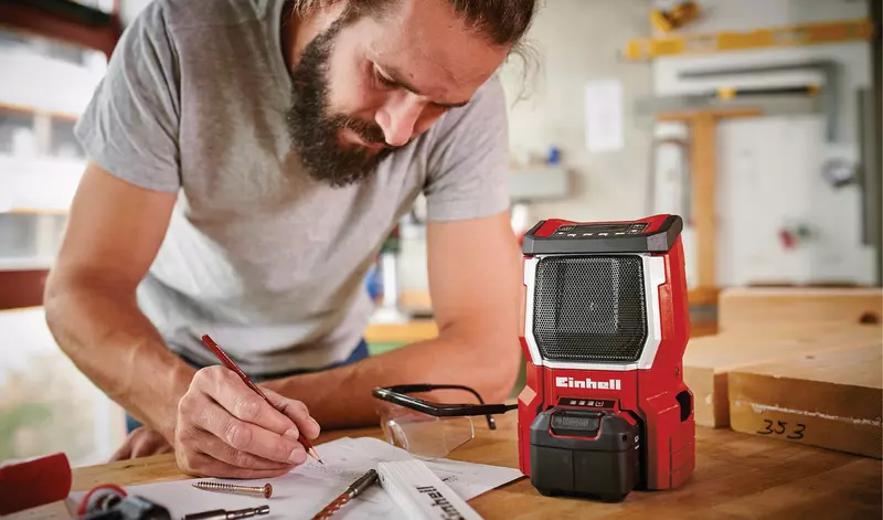 Radio inalámbrica TE-CR 18 + Cargador y Batería de 2.5Ah