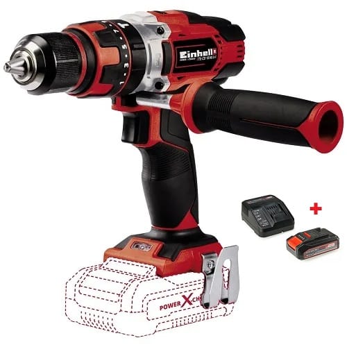 Taladro Atornillador Percutor Inalámbrico Te-Cd 18/48 Li-I-Solo + Cargador y Batería de 2.5Ah