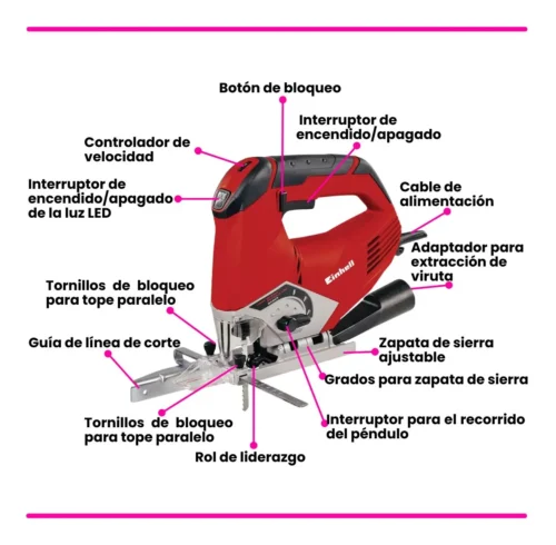 Caladora Eléctrica TE-JS 100 con Maletín Caladora Eléctrica TE-JS 100 con Maletín