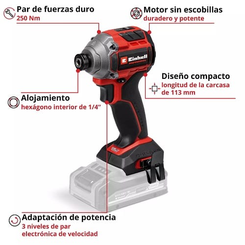 Atornillador de Impacto Inalambrico TP-CI 18/250-C Li BL - Solo Atornillador de Impacto Inalambrico TP-CI 18/250-C Li BL - Solo