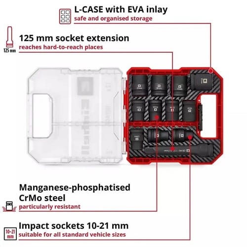 Set de llaves de impacto x 12 piezas